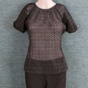 J. Crew Re-Imagined by J. Crew Eyelet Top, Puff Sleeves
